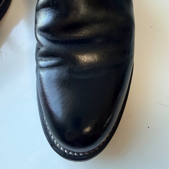 JUSTIN Cora Roper Womens 5.5B Black Leather Western Boots 10" Shaft Rubber Sole - Picture 11 of 16